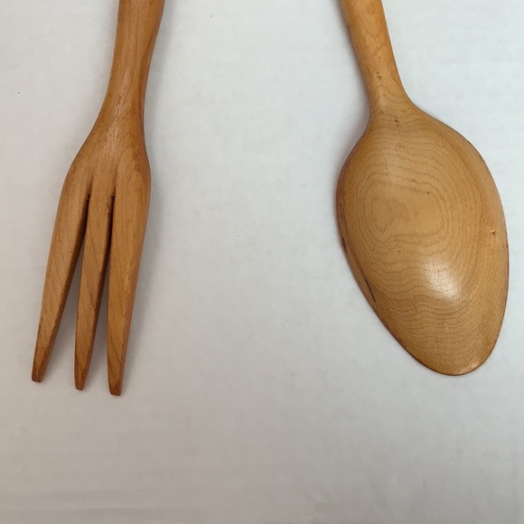 Vintage Wood Decorative Salad Set - Picture 5 of 5